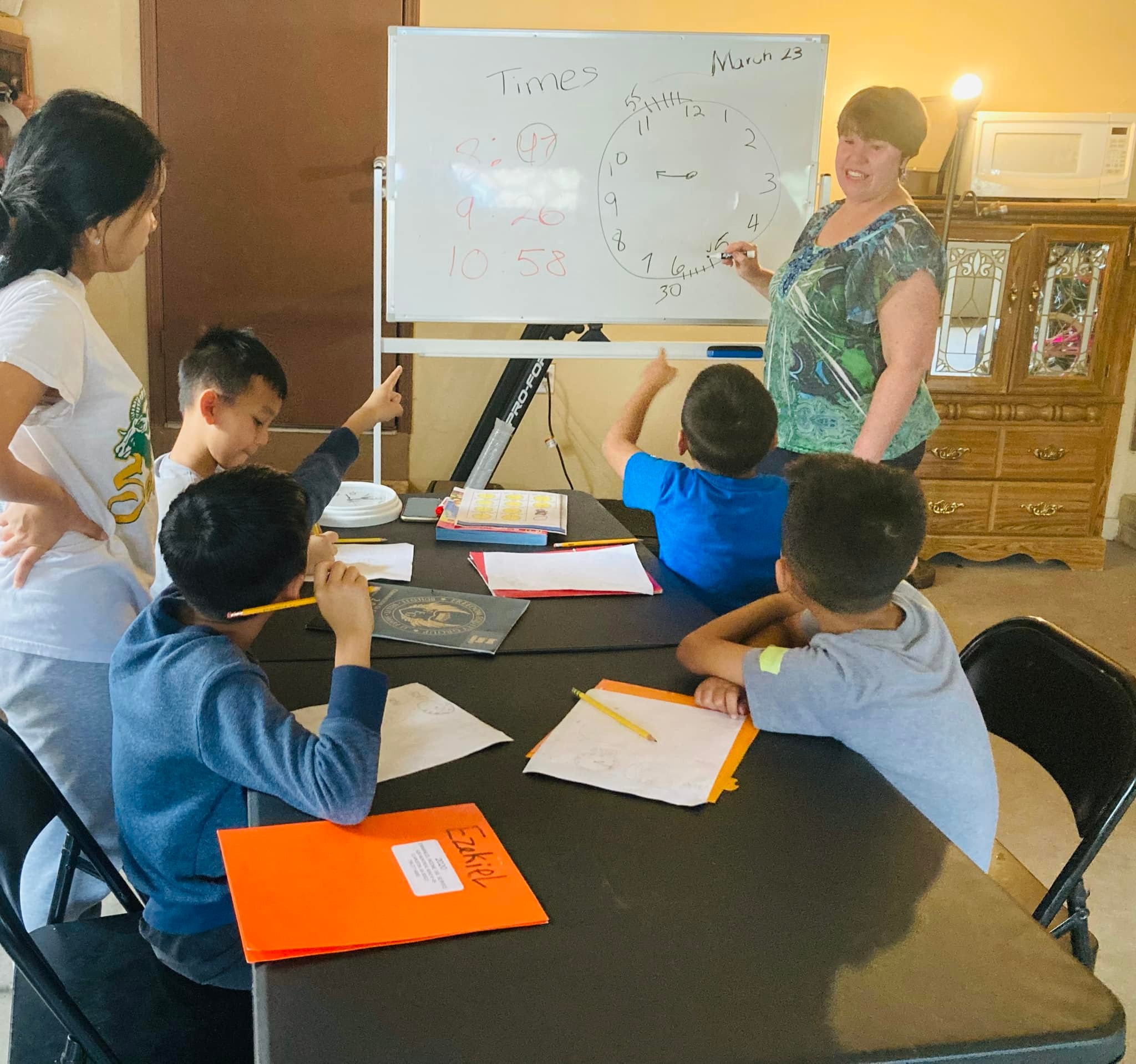 Student tutoring session